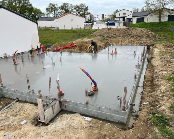 Coulage plate forme d’une maison individuelle à cholet