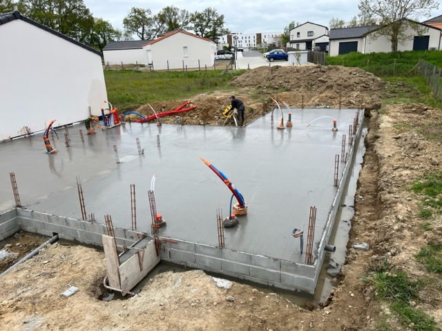 Coulage plate forme d’une maison individuelle à cholet